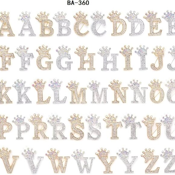 Brooches and Pins for Women Initial Brooch Pin Bag Charms Rhinestone Brooches fo - Picture 8 of 8